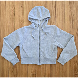 All In Motion Hoodie Sweatshirt Womens S Heather Gray Zip Jacket Thumbholes NEW